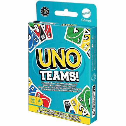 UNO Teams Card Game For Family Nights, Game Nights, Travel, Camping & Parties - Party - 2 to 4 Players - 1 Each