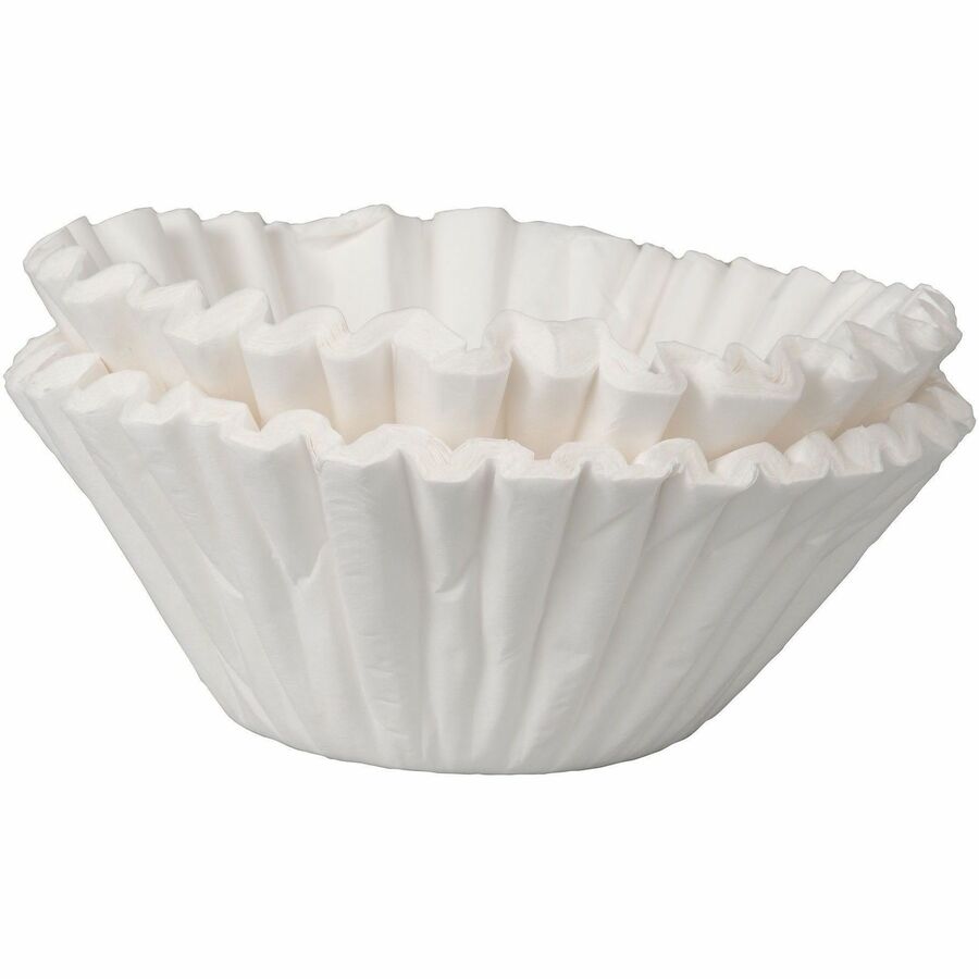 BUNN Home Brewer Coffee Filters - 250 Filter(s) - 12 Cup(s) - Chlorine-free, Heavyweight - 250/Box - 12 / Carton - White