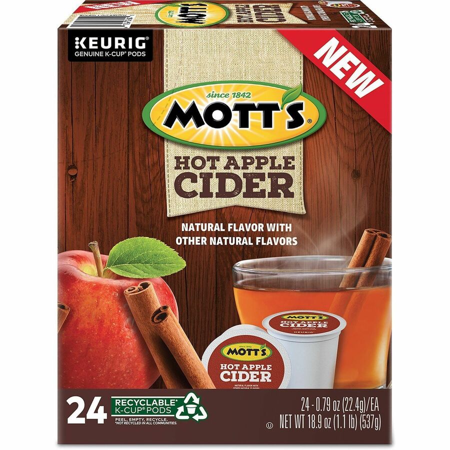 Mott's&reg; Hot Apple Cider - Concentrate - 8 fl oz (237 mL) - Apple Cider, Natural - 4 / Carton