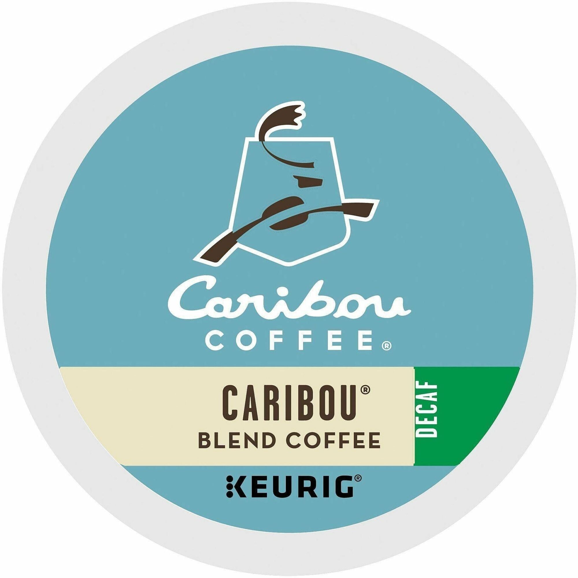 Caribou Coffee&reg; K-Cup Blend Decaf Coffee - Compatible with Keurig K-Cup Brewer - 24 K-Cup - K-Cup - Caribou Blend, Decaf - Decaffeinated - 4 / Carton