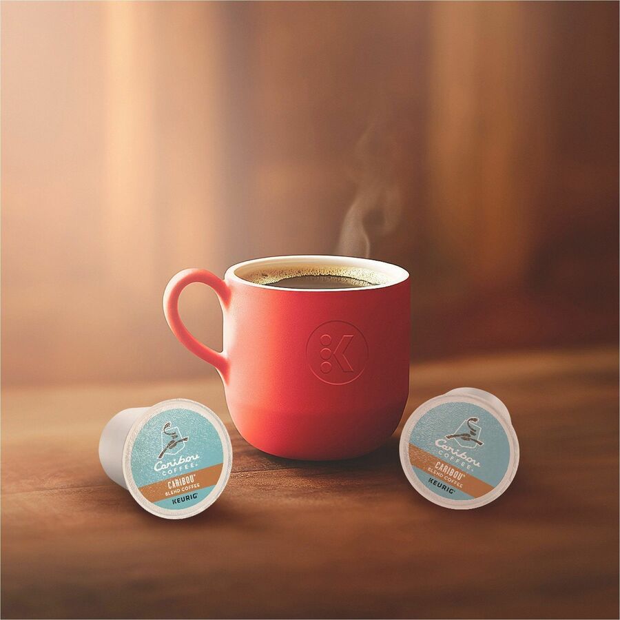 Caribou Coffee&reg; K-Cup Blend Coffee - Compatible with Keurig K-Cup Brewer - 24 K-Cup - K-Cup - Caribou Blend - 4 / Carton