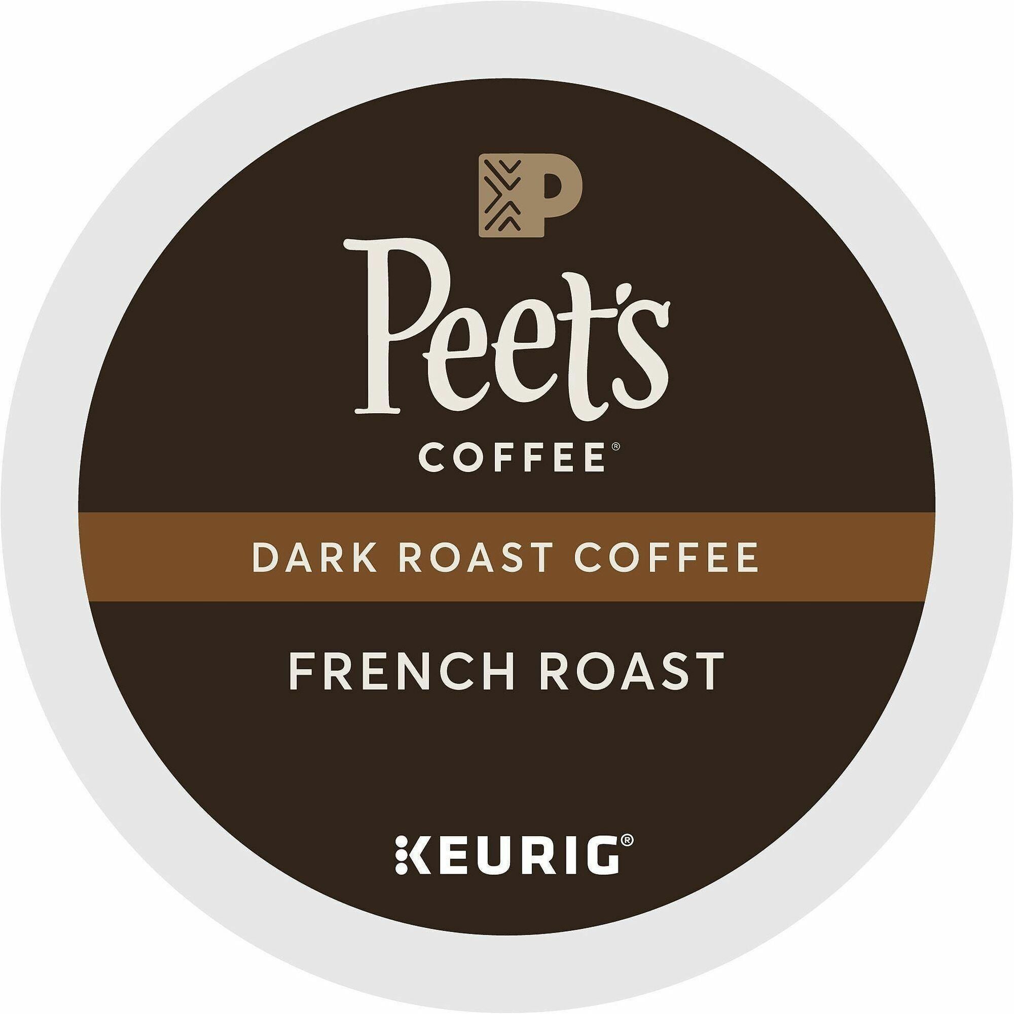 Peet's Coffee™ K-Cup French Roast Coffee - Compatible with Keurig Brewer - Dark - 22 K-Cup - K-Cup - French Roast - 4 / Carton