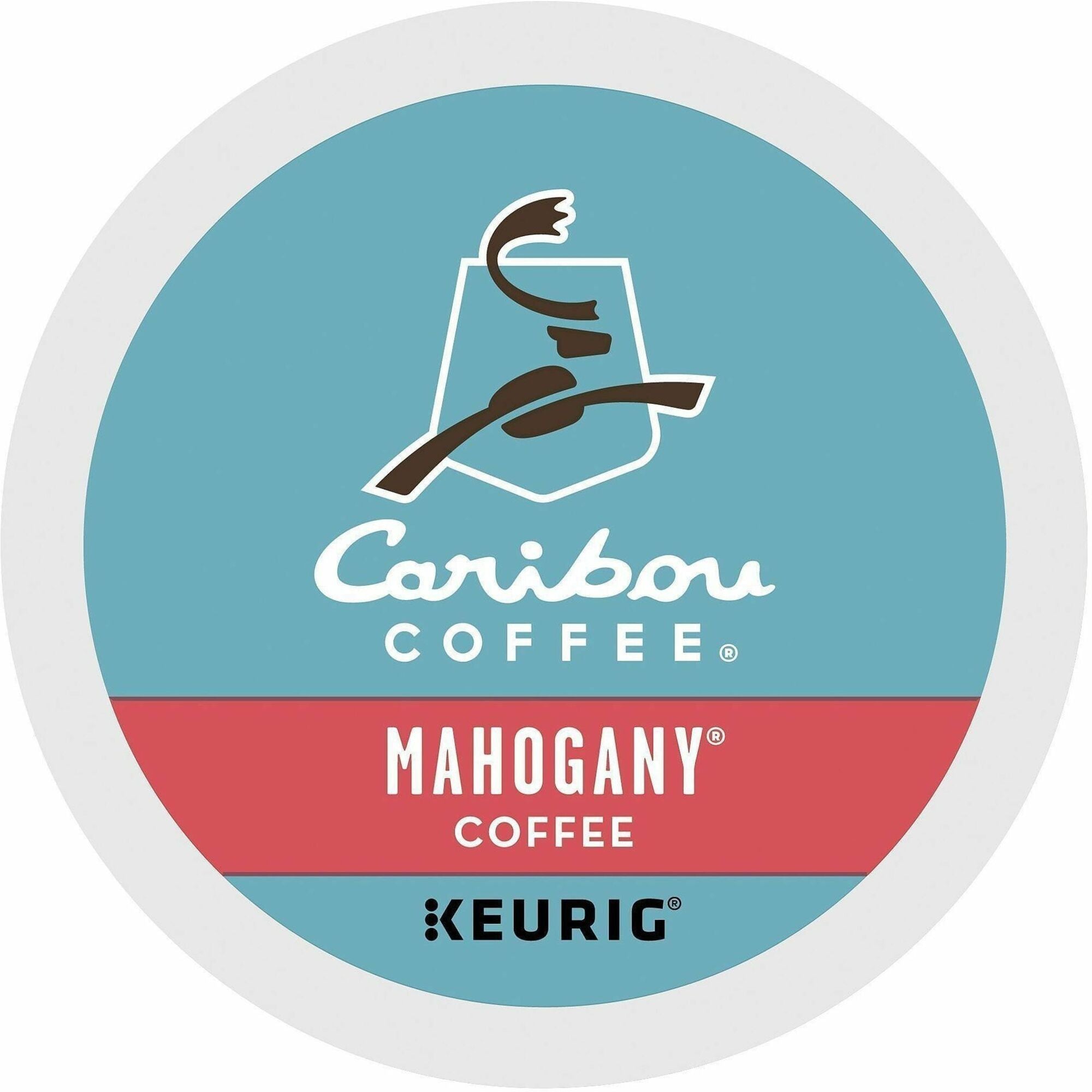 Caribou Coffee&reg; K-Cup Mahogany Coffee - Compatible with Keurig K-Cup Brewer - Dark - 24 K-Cup - K-Cup - Mahogany - 4 / Carton