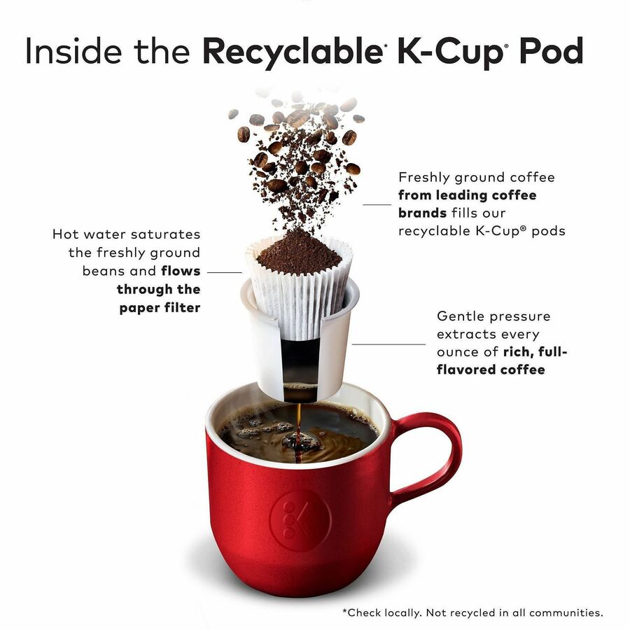 Folger K-Cup Classic Roast Coffee - Compatible with Keurig K-Cup Brewer - American - Medium - 24 K-Cup - K-Cup - Classic Roast - 4 / Carton