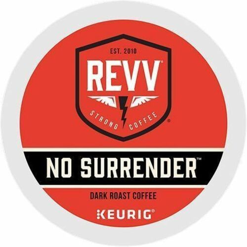 revv&reg; K-Cup No Surrender Coffee - Compatible with Keurig Brewer - Dark - 24 K-Cup - K-Cup - No Surrender - 4 / Carton