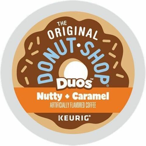 The Original Donut Shop&reg; K-Cup, Pod Duos Nutty + Caramel Coffee - Compatible with Keurig K-Cup Brewer - Medium - 24 K-Cup - K-Cup, Pod - Nutty + Caramel, Toasted Nut, Buttery Caramel - 4 / Carton
