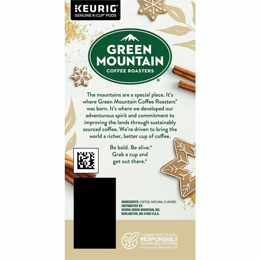 Green Mountain Coffee Roasters&reg; K-Cup, Pod Cinnamon Sugar Cookie Coffee - Compatible with Keurig K-Cup Brewer - Light - 24 K-Cup - K-Cup, Pod - Cinnamon Sugar Cookie - 4 / Carton