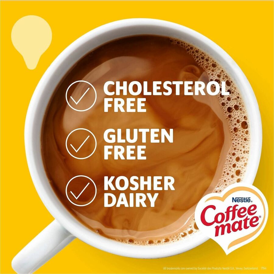 Coffee mate Liquid Creamer Singles - Hazelnut Flavor - 0.02 lb (0.37 oz) - 1 Serving - 50 Singles/Box - 4 / Carton