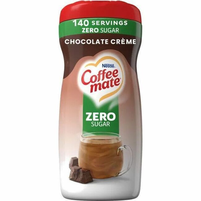 Coffee mate Sugar Free Chocolate Creamer - Chocolate Cr&egrave;me Flavor - 0.64 lb (10.20 oz) - 140 ServingCanister - 6 / Carton