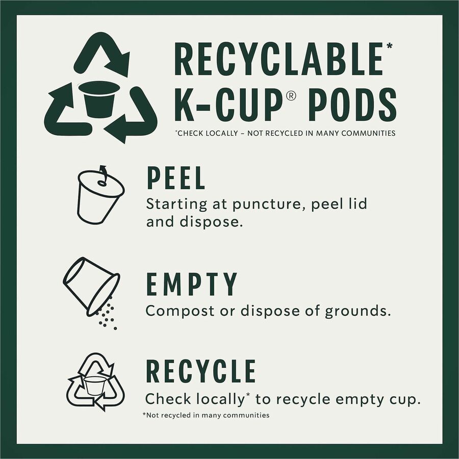 Starbucks&reg; K-Cup Decaf Pike Place Roast Coffee - Compatible with Keurig K-Cup Brewer - American - Medium - 24 K-Cup - K-Cup - Arabica, Latin America, Chocolate, Toasted Nut, Pike Place Roast - Decaffeinated - 4 / Carton