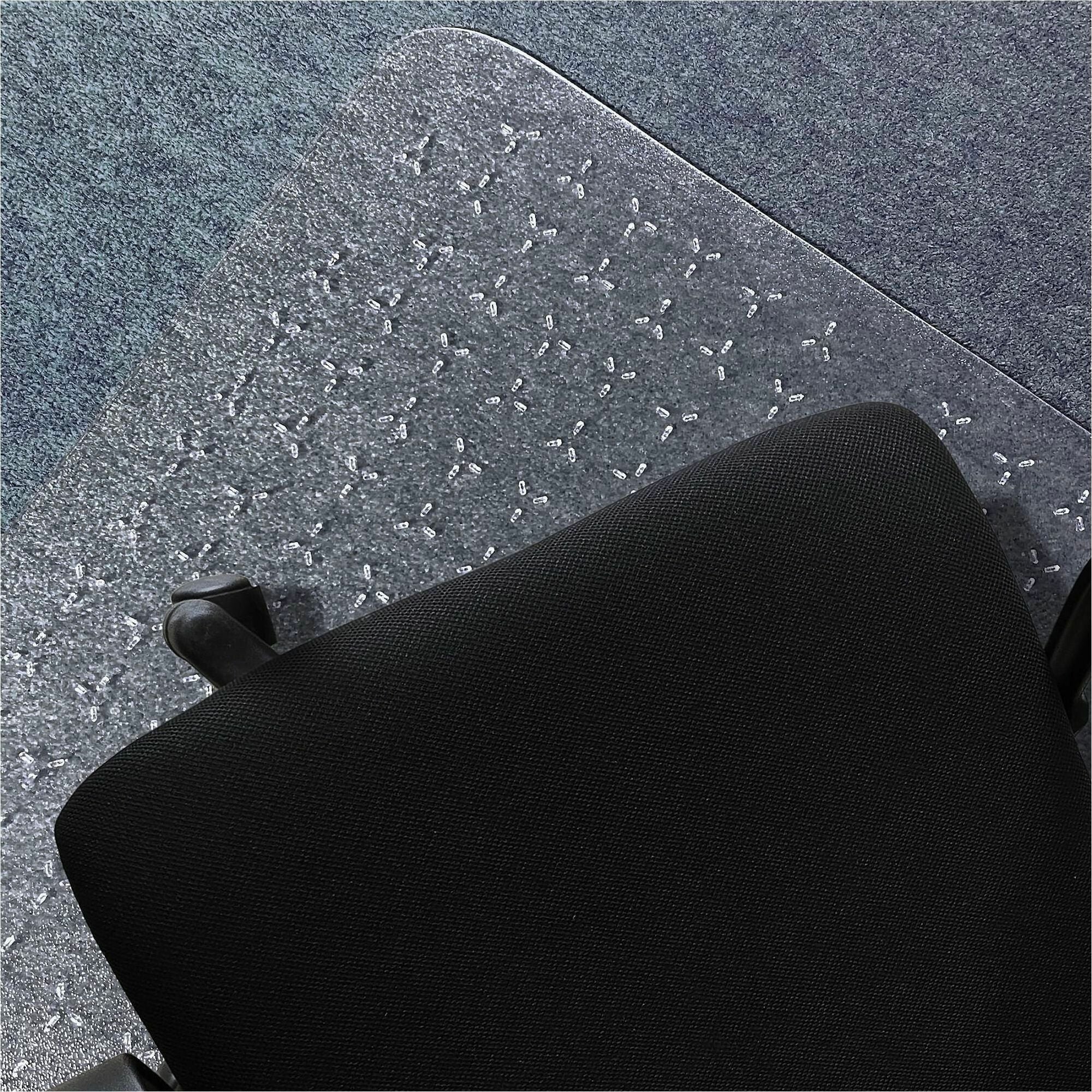 Floortex Cleartex TrYlok Chair Mat - Carpeted Floor, Chair, Indoor, Low Pile - 47" Length x 29" Width - Rectangular - Clear - 1 Each