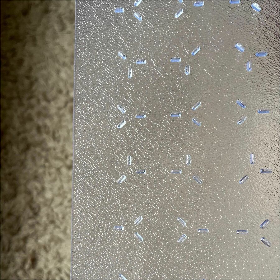 Floortex Cleartex TrYlok Chair Mat - Carpeted Floor, Chair, Indoor, Low Pile - 53" Length x 45" Width - Lipped - Clear - 1 Each