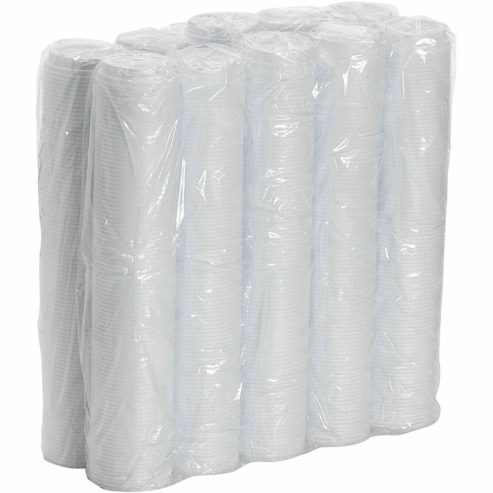 Dixie Hot Cup Lid - Dome - Plastic - White - 100 Lids/Pack - 10 / Carton