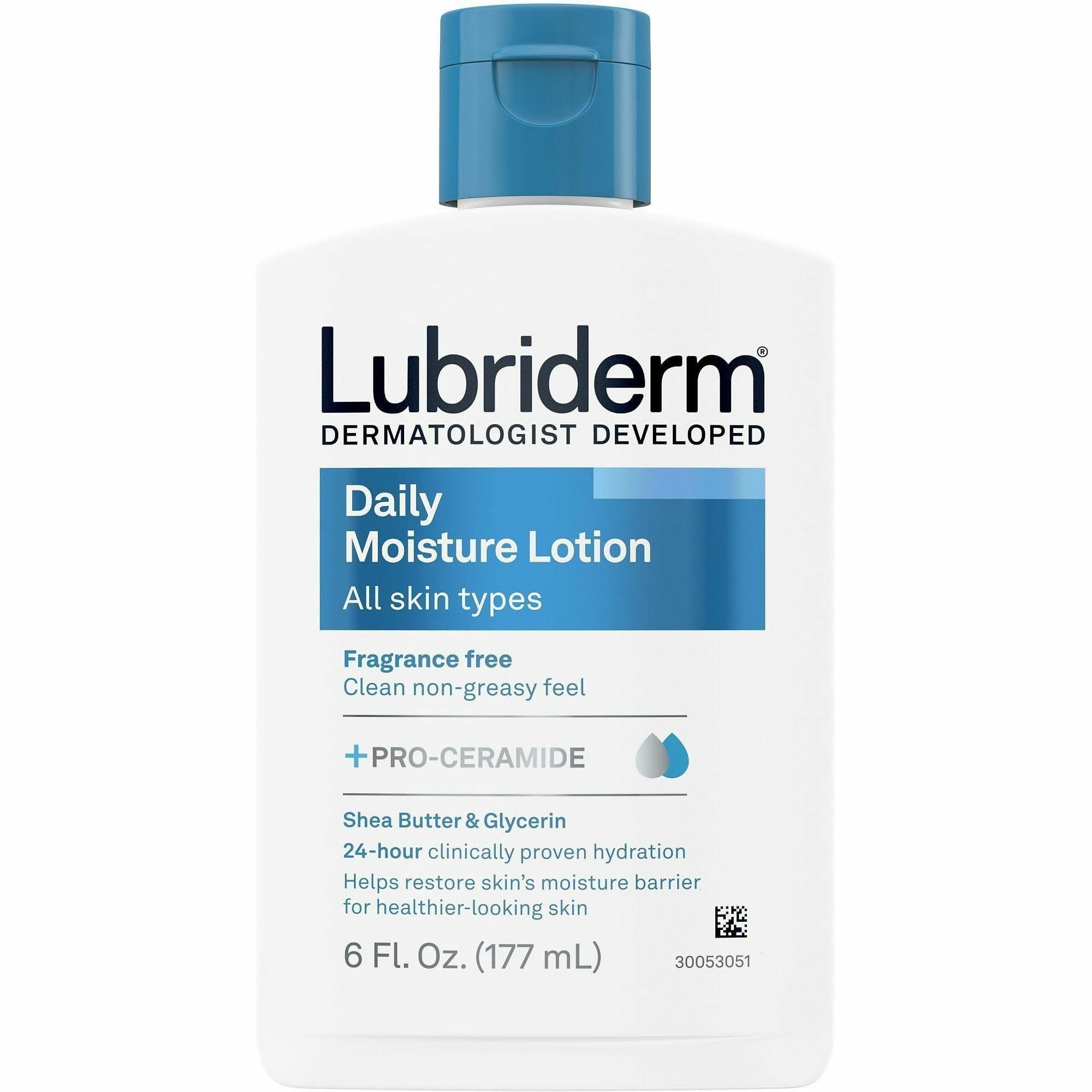 Lubriderm Daily Moisture Skin Lotion - Lotion - 6 fl oz - Flip Top Dispenser - For Normal, Dry Skin - Applicable on Body - Body, Face, Skin - Moisturising, Fragrance-free, Non-greasy, Absorbs Quickly, Paraben-free, Phthalates-free, Dye-free Flip Top Di...