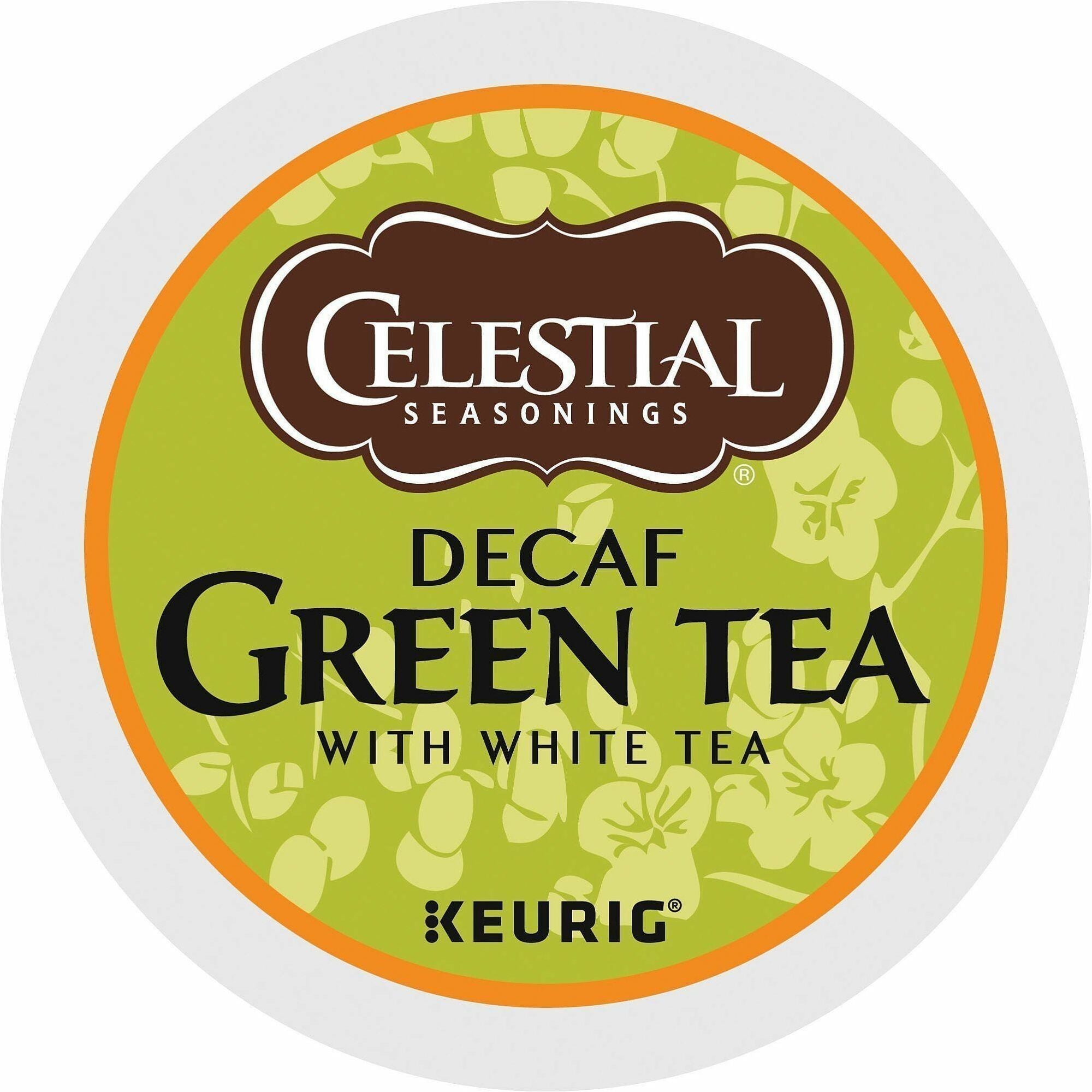 Celestial Seasonings&reg; Decaf Green Tea Green Tea K-Cup - Compatible with Keurig Brewer, Keurig K-Cup Brewer - Green Tea - 24 K-Cup - Decaffeinated - 4 / Carton