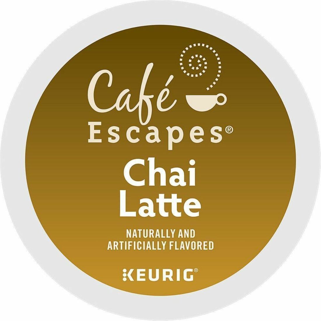 Caf&eacute; Escapes&reg; Chai Latte Black Tea Black Tea K-Cup, Pod - Compatible with Keurig Brewer - Black Tea - 24 K-Cup - Caffeinated - 4 / Carton