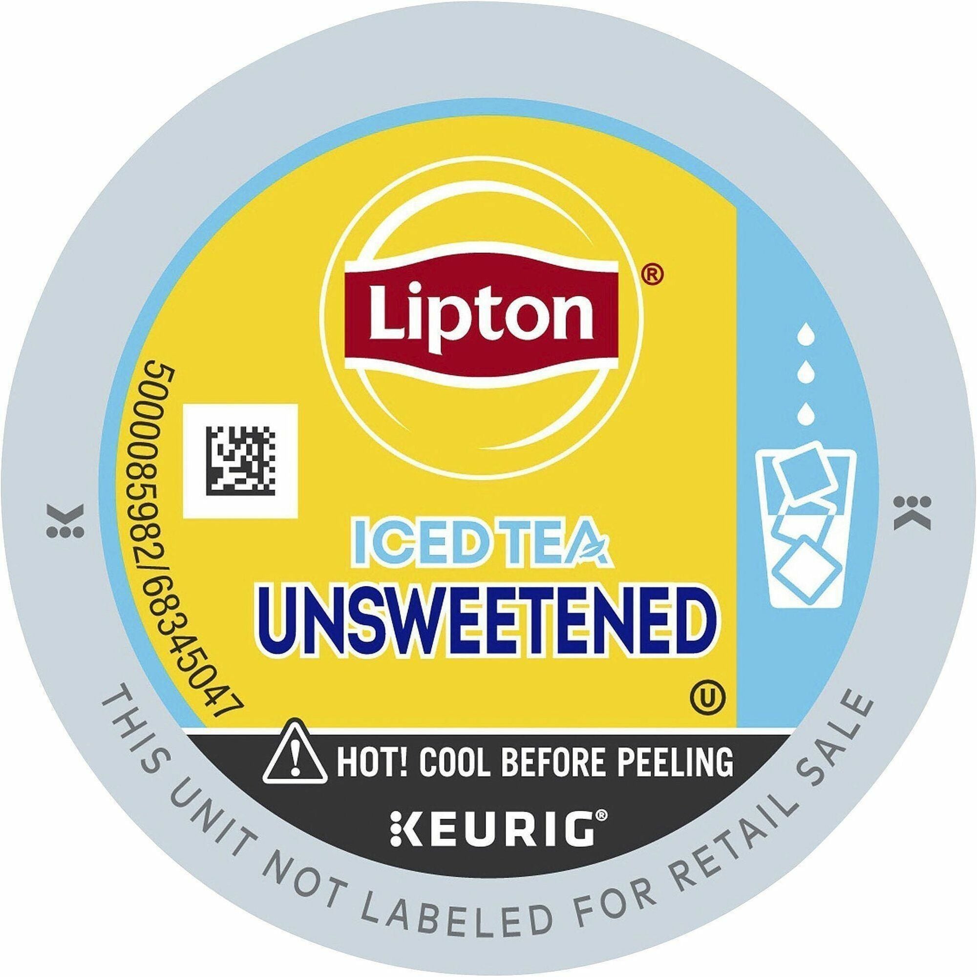 Lipton&reg; Unsweetened Iced Black Tea Black Iced Tea K-Cup, Pod - Compatible with Keurig Brewer - Black Iced Tea - 24 K-Cup - Caffeinated - 4 / Carton