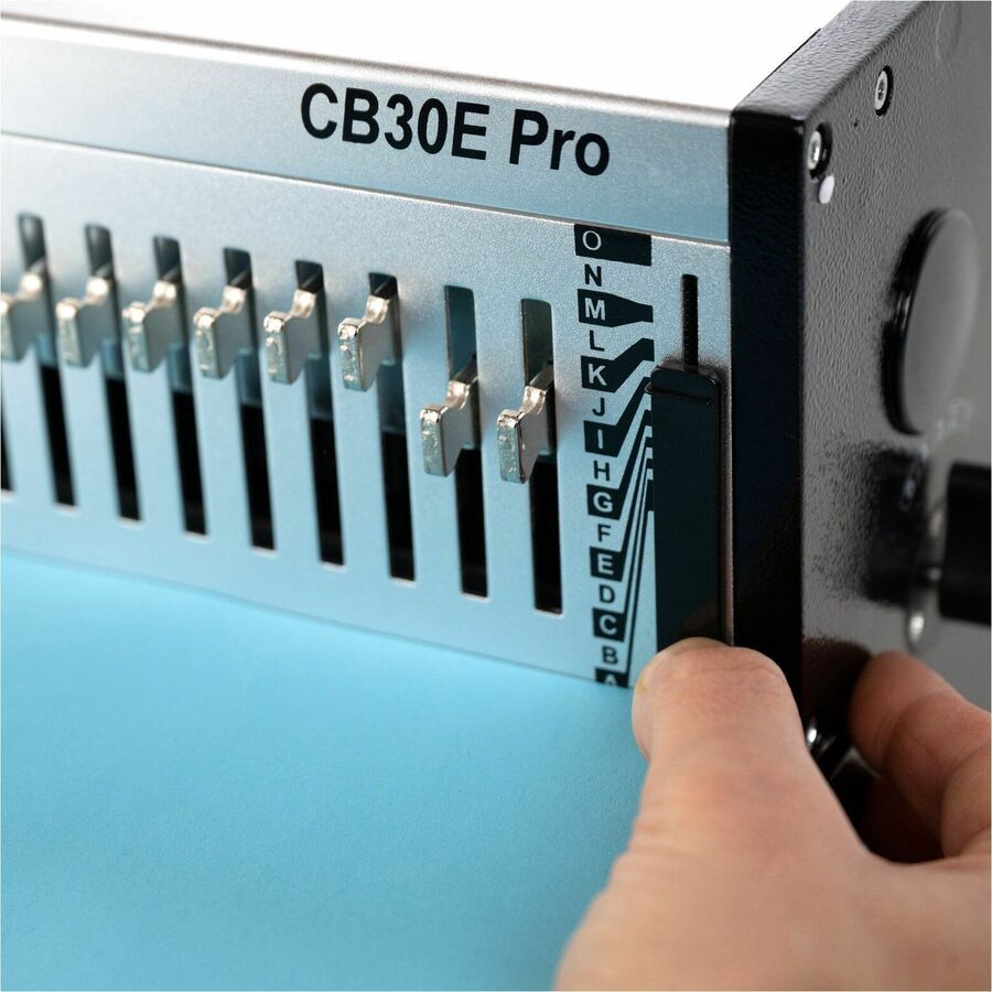 GBC CombBind CB30E Pro Punch/Bind Machine - CombBind - 500 Sheet(s) Bind - 30 Punch - 12.5" Height x 18.7" Width x 20.1" Depth - Gray