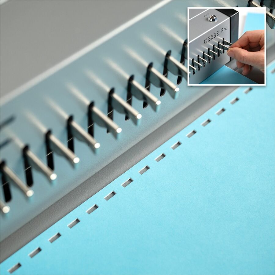 GBC CombBind CB25E Pro Punch/Bind Machine - CombBind - 500 Sheet(s) Bind - 25 Punch - 9.9" Height x 15.4" Width x 13.9" Depth - Gray