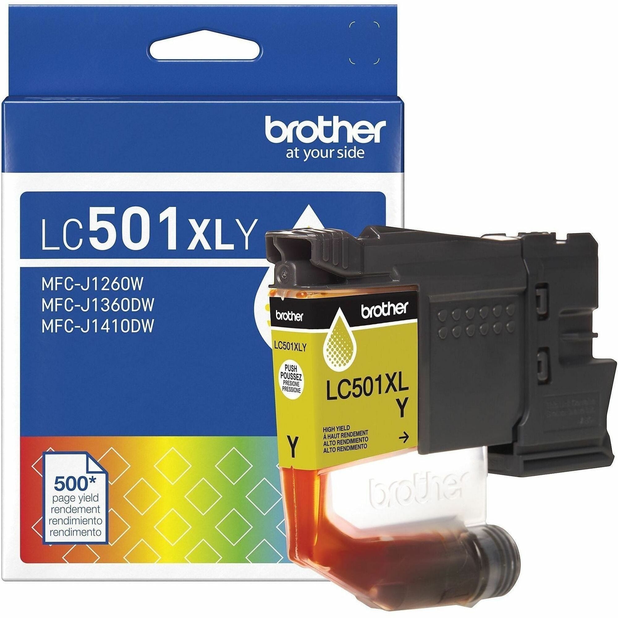 Brother Original High (XL) Yield Inkjet Ink Cartridge - Yellow - 1 Each - 500 Pages