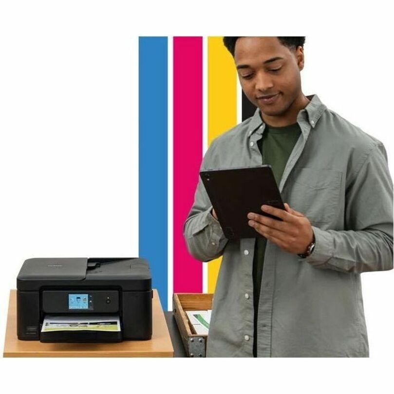 Brother Work Smart MFC-J1410DW Wired & Wireless Inkjet Multifunction Printer - Color - Copier/Printer/Scanner - 16 ppm Mono/9 ppm Color Print - 1200 x 6000 dpi Print - Automatic Duplex Print - Up to 2500 Pages Monthly - ADF Scanner - 1200 x 600 dpi Opt...