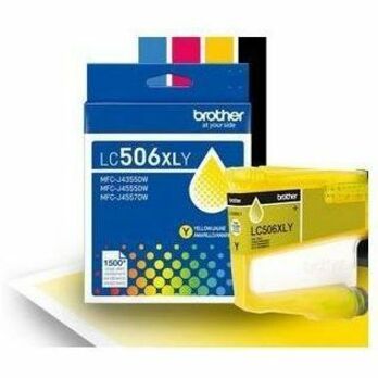 Brother LC506XLY Original High Yield Inkjet Ink Cartridge - Yellow - 1 Each - 1500 Pages
