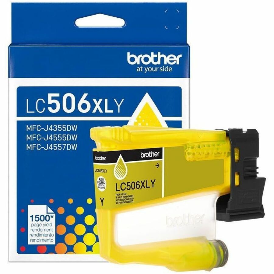 Brother LC506XLY Original High Yield Inkjet Ink Cartridge - Yellow - 1 Each - 1500 Pages