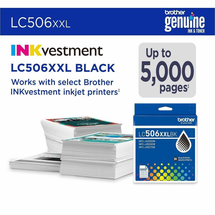 Brother Original Super High (XXL Series) Yield Inkjet Ink Cartridge - Black - 1 Each - 5000 Pages