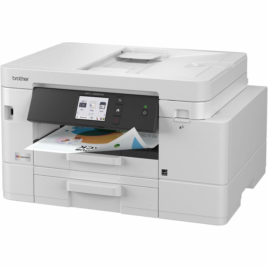 Brother MFC-J4555DW Wired Inkjet Multifunction Printer - Color - Copier/Fax/Printer/Scanner - 4800 x 1200 dpi Print - Ethernet - USB - 1 Each