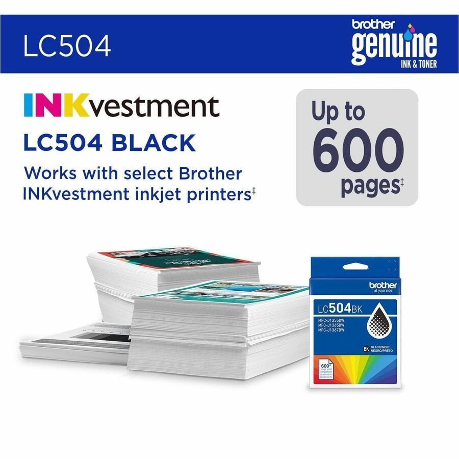 Brother Original Standard Yield Inkjet Ink Cartridge - Black - 1 Each - 600 Pages