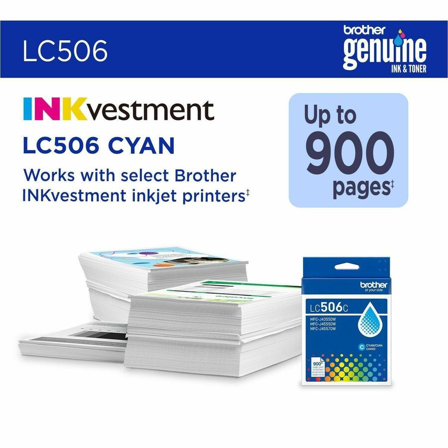 Brother Original Standard Yield Inkjet Ink Cartridge - Cyan - 1 Each - 900 Pages