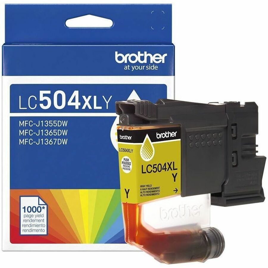 Brother LC504XLY Original High Yield Inkjet Ink Cartridge - Single Pack - Yellow - 1 Each - 1,000 pages
