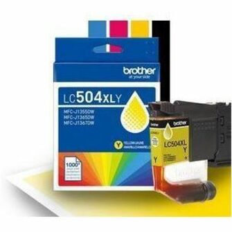 Brother LC504XLY Original High Yield Inkjet Ink Cartridge - Single Pack - Yellow - 1 Each - 1,000 pages