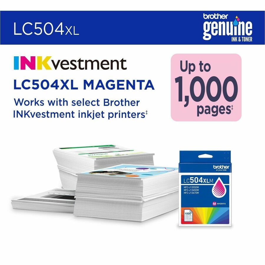 Brother Original High (XL) Yield Inkjet Ink Cartridge - Magenta - 1 Each - 1000 Pages