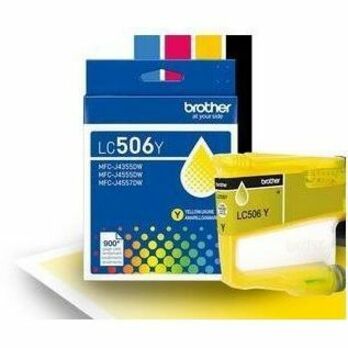 Brother LC506Y Original Standard Yield Inkjet Ink Cartridge - Yellow - 1 Each