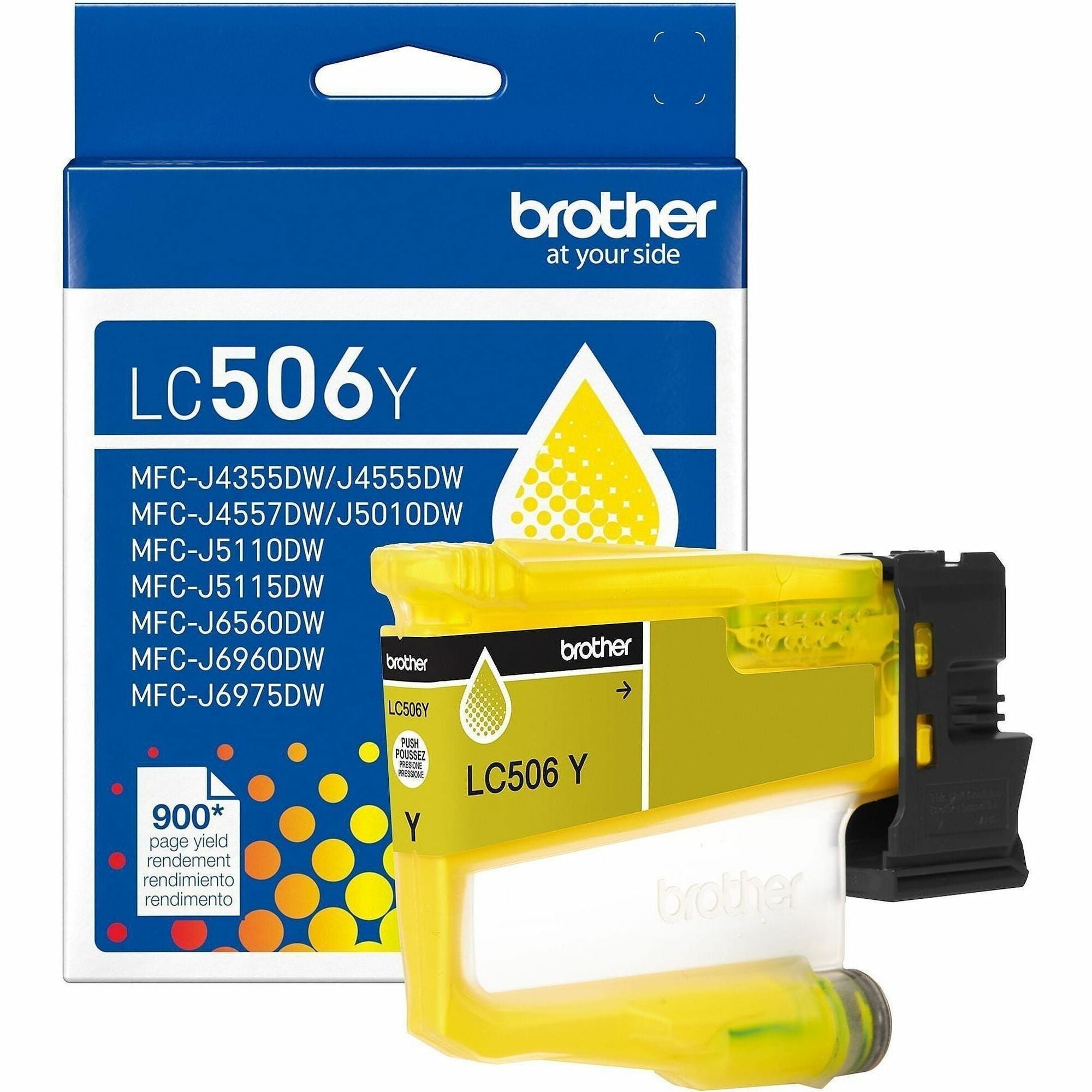 Brother LC506Y Original Standard Yield Inkjet Ink Cartridge - Yellow - 1 Each