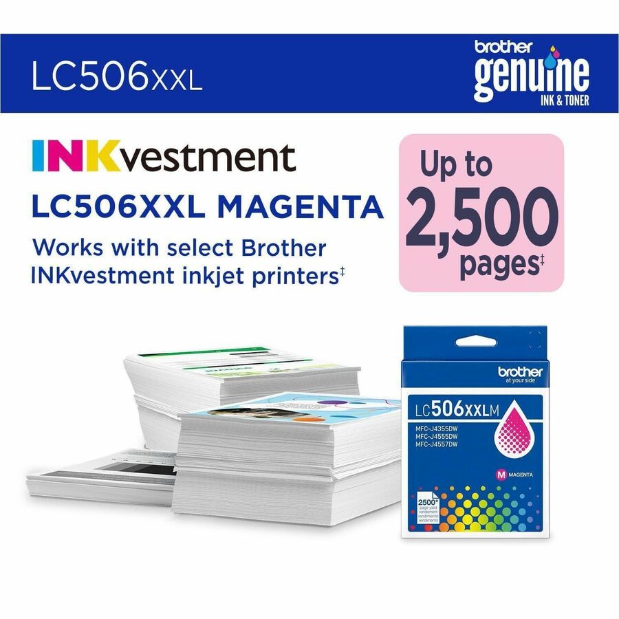 Brother Original Super High (XXL Series) Yield Inkjet Ink Cartridge - Magenta - 1 Each - 2500 Pages