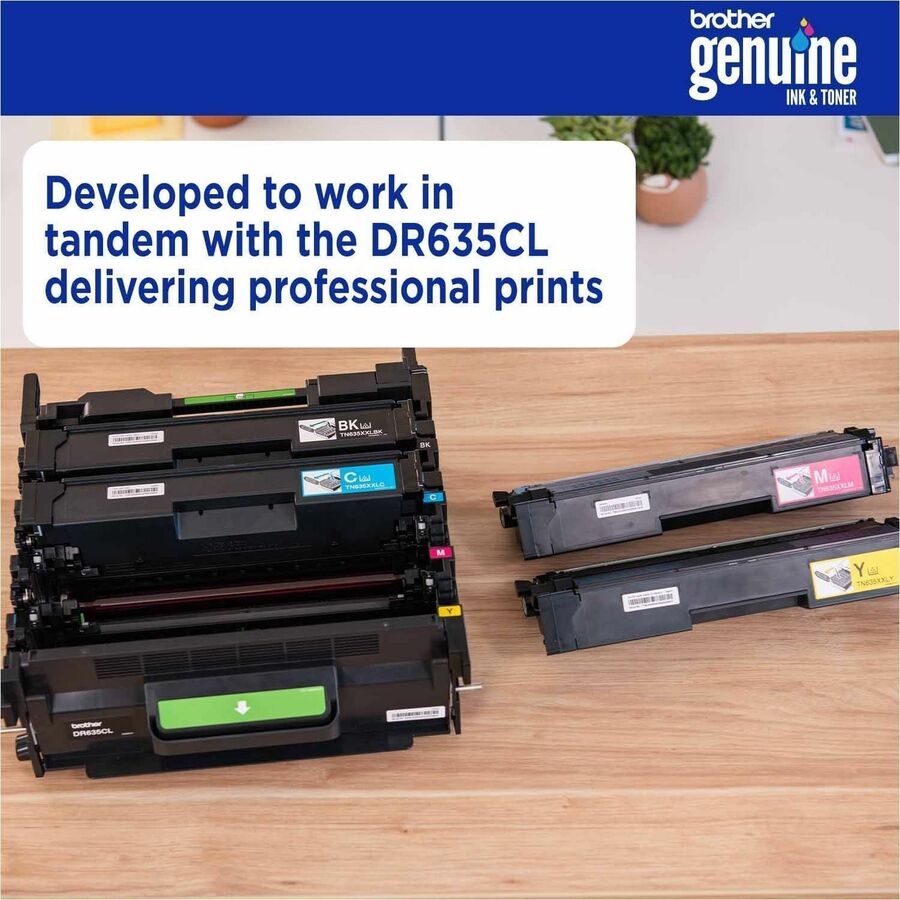 Brother TN-635XL Original High Yield Laser Toner Cartridge - Black - 1 Each - 5500 pages