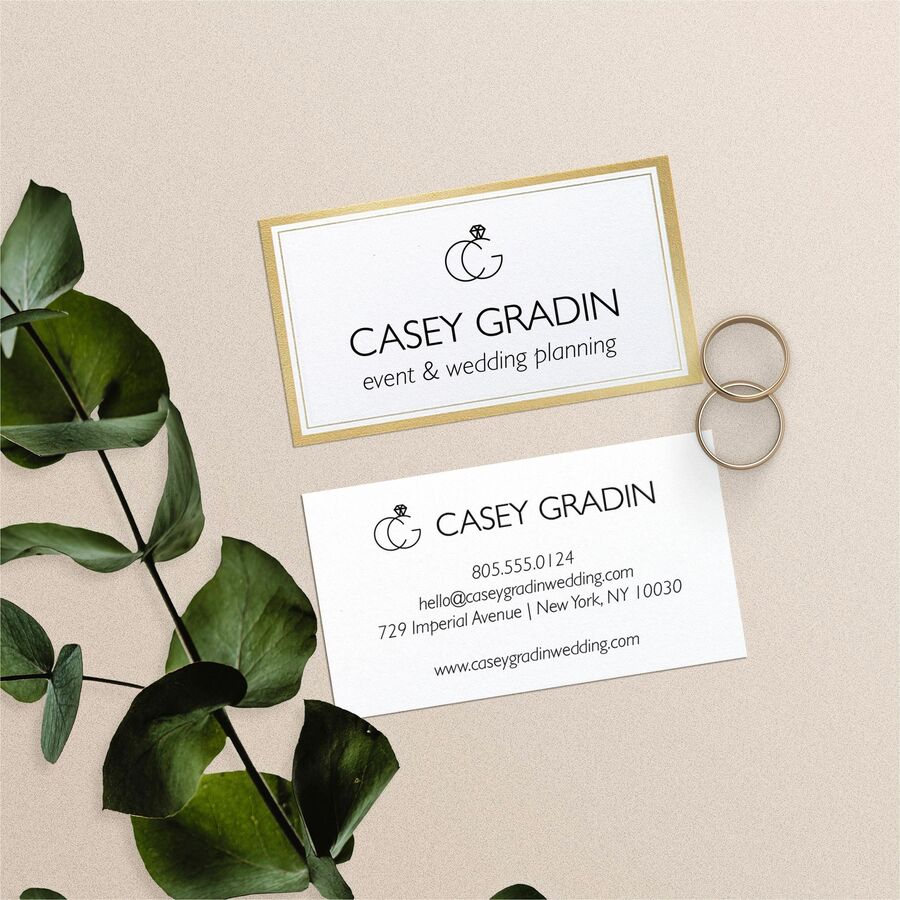 Avery Business Card - 2" x 3 1/2" - 80 lb Basis Weight - 216 g/m² Grammage - Pre-printed, Printable, Double-sided - White - 100 / Pack
