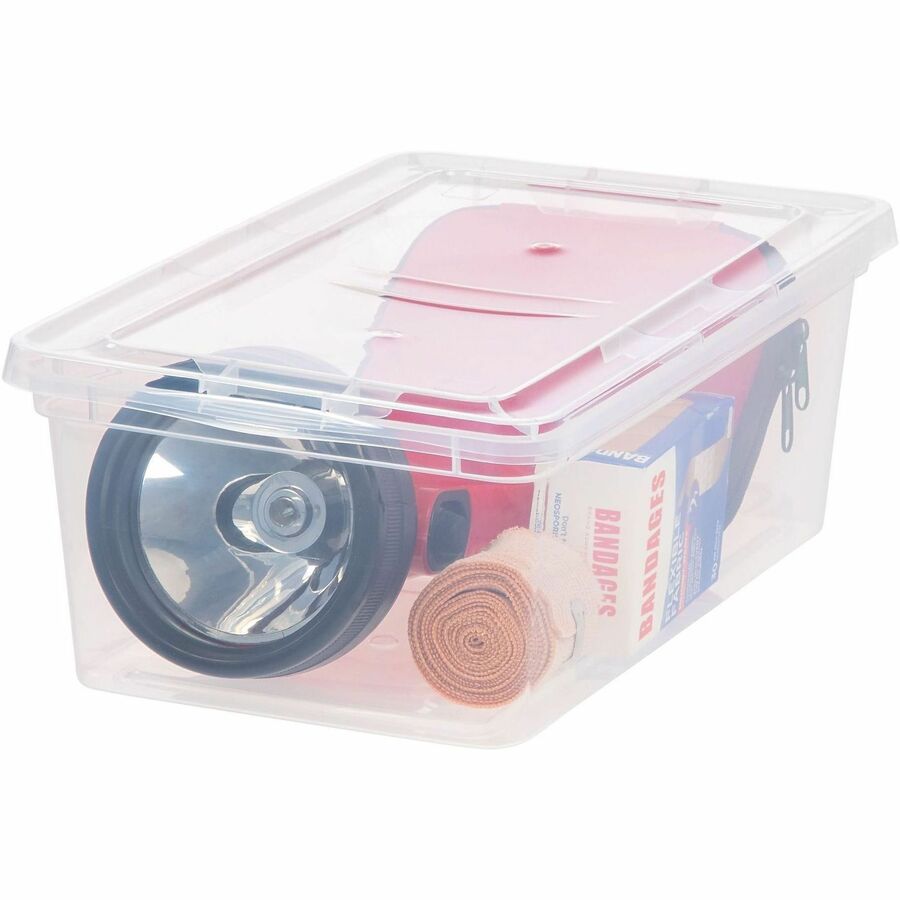 IRIS 6QT Non-Latching Box - External Dimensions: 14.3" Length x 8.3" Width x 4.9" Height - 1.50 gal - Lid Closure - Stackable - For Toy, School Supplies - 1 Each
