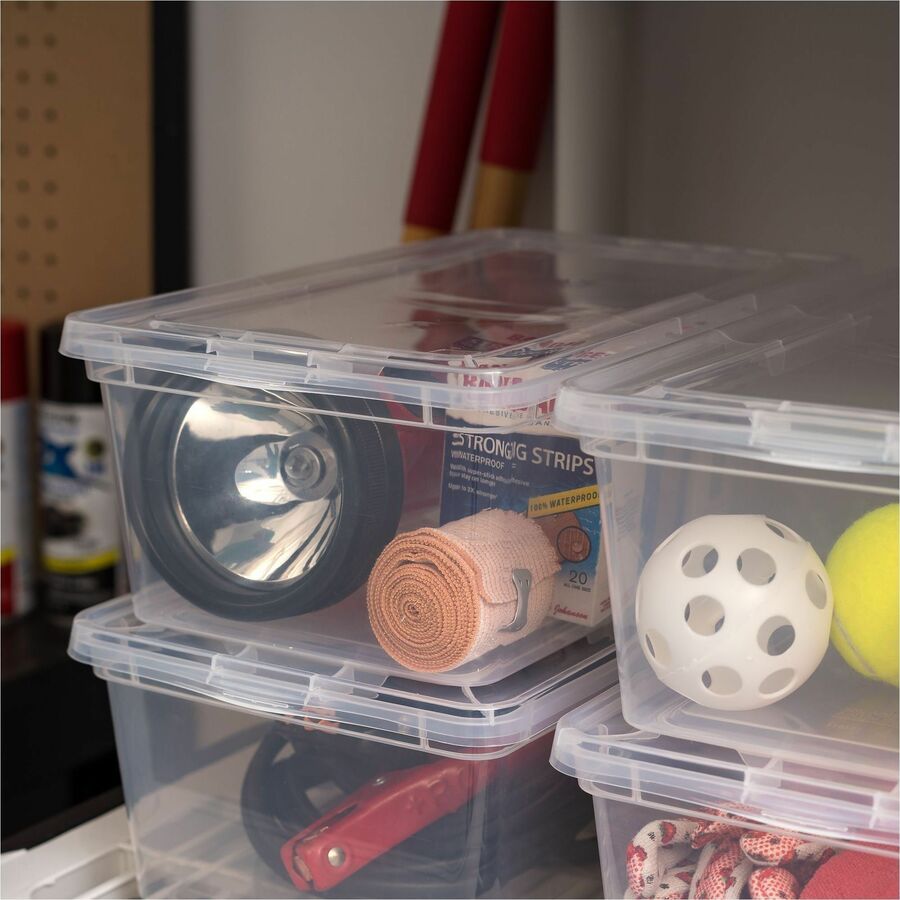 IRIS 6QT Non-Latching Box - External Dimensions: 14.3" Length x 8.3" Width x 4.9" Height - 1.50 gal - Lid Closure - Stackable - For Toy, School Supplies - 1 Each