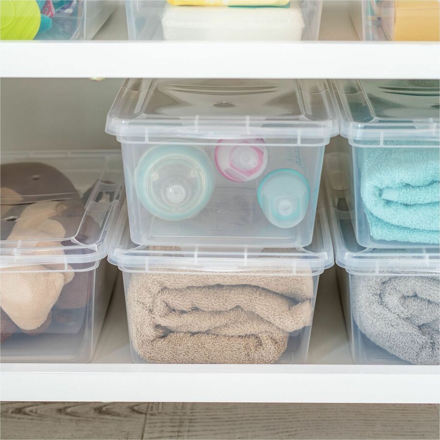 IRIS 6QT Non-Latching Box - External Dimensions: 14.3" Length x 8.3" Width x 4.9" Height - 1.50 gal - Lid Closure - Stackable - For Toy, School Supplies - 1 Each