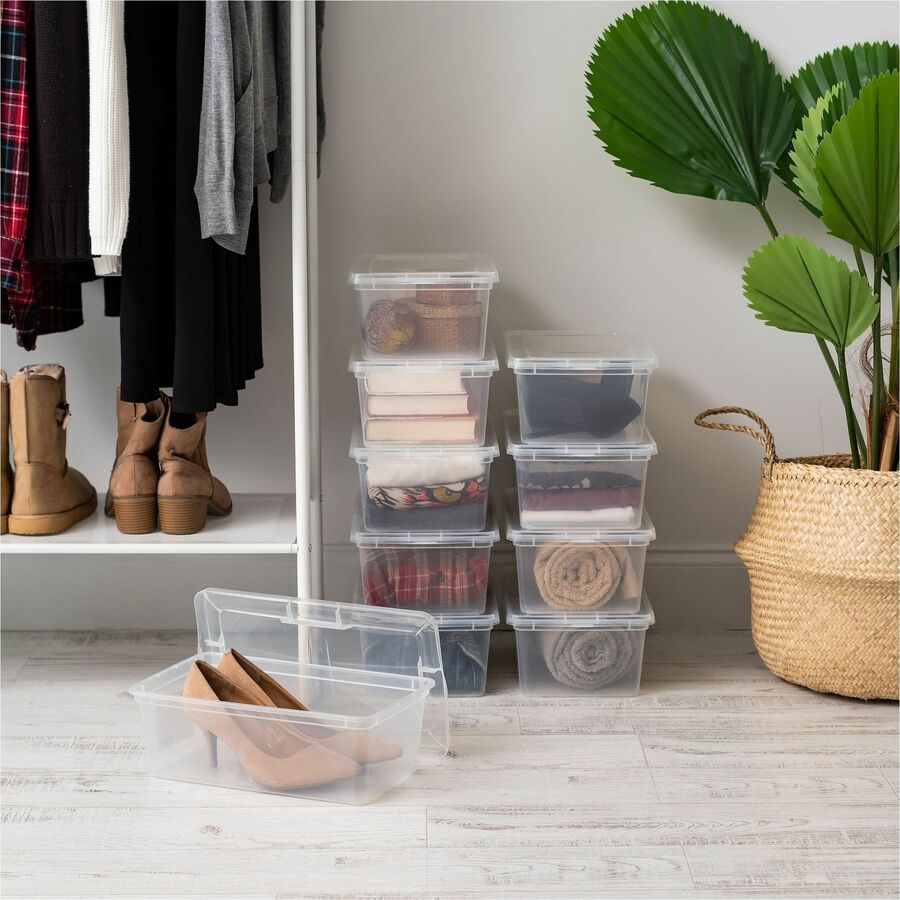 IRIS 6QT Non-Latching Box - External Dimensions: 14.3" Length x 8.3" Width x 4.9" Height - 1.50 gal - Lid Closure - Stackable - For Toy, School Supplies - 1 Each
