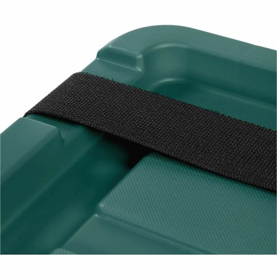Remington 20QT Store-It-All Tote - Internal Dimensions: 13.75" Length x 8.50" Width x 9.50" Height - External Dimensions: 18.1" Length x 11.6" Width x 10.4" Height - 5 gal - Lid, Buckle Closure - Heavy Duty - Stackable - Black, Green - For Shoes, Makeu...