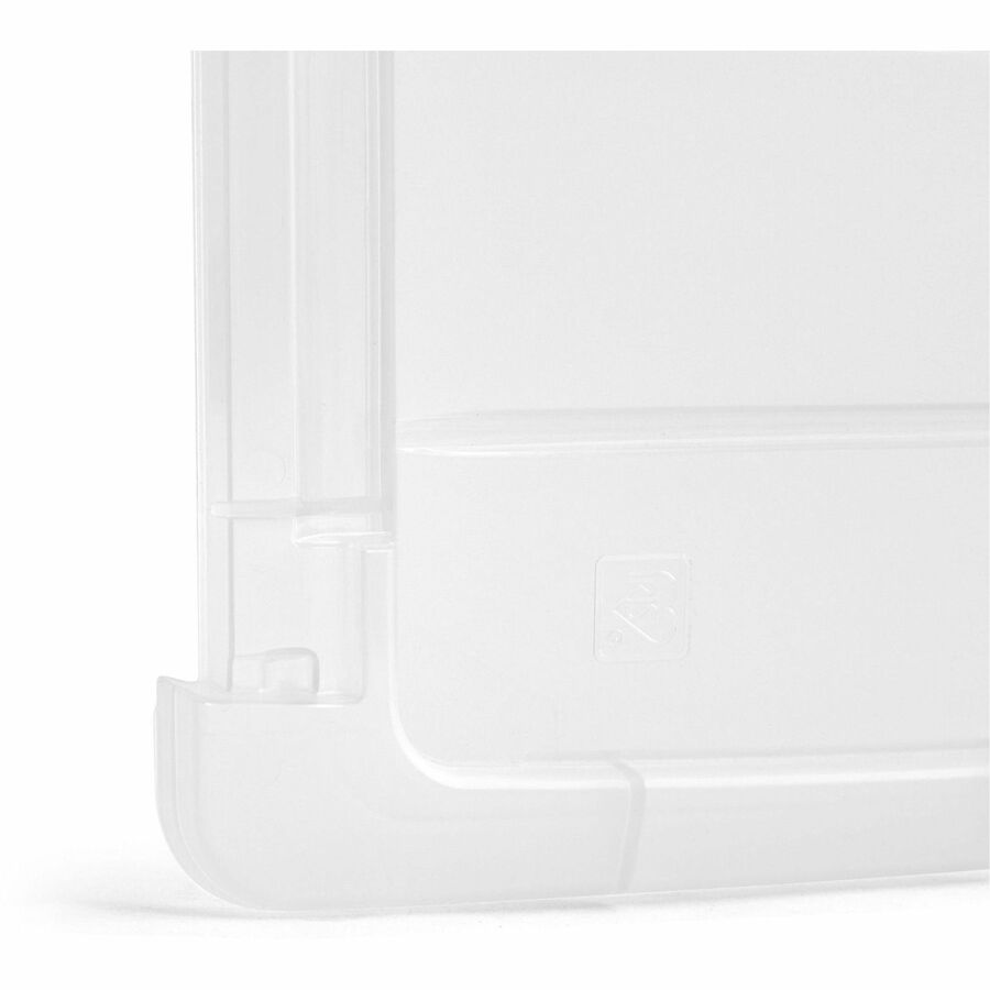 IRIS 6.2 QT Stack-and-Pull Storage Tote - External Dimensions: 14.1" Length x 8.1" Width x 4.6" Height - 1.55 gal - Buckle Latch Closure - Stackable - Clear, Gray - For Document - 1 Each