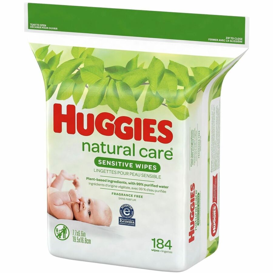 Huggies Natural Care Sensitive Baby Wipes - White - 3 / Carton