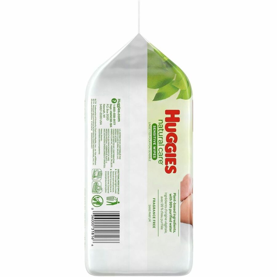 Huggies Natural Care Sensitive Baby Wipes - White - 3 / Carton