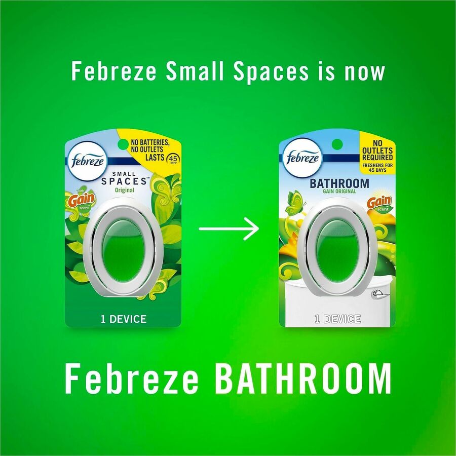 Febreze Bathroom Air Fresheners - 0.3 fl oz (0 quart) - Gain Original - 45 Day - Long Lasting, Odor Neutralizer - 2 / Pack