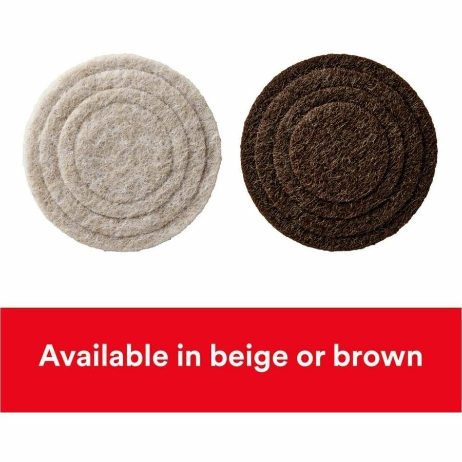 Scotch Custom-Fit Felt Pads - Brown - 1Each