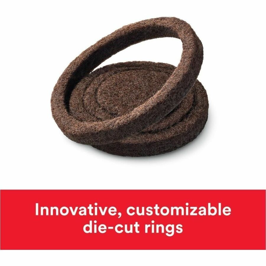 Scotch Custom-Fit Felt Pads - Brown - 1Each